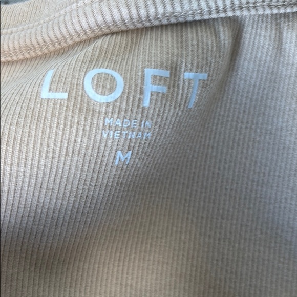 LOFT Brown Ribbed Tank Top - Picture 2 of 4